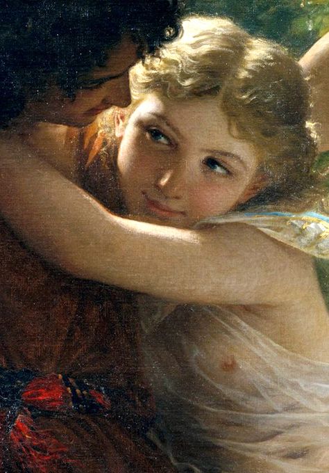 Le Printemps (Spring) By Pierre Auguste Cot (1873) detail. Pierre Auguste Cot, Vitruvian Man, William Adolphe Bouguereau, Picture Wire, Pierre Auguste, Garden Swing, Pretty When You Cry, Design Toscano, Aphrodite