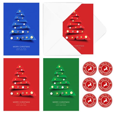 Origami christmas tree card