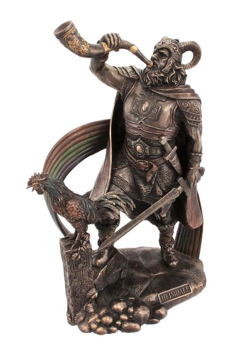 9 1/2 Inch Norse God Heimdall Bronzed Finish Statue Pagan by Things2Die4 ** Find out more about the great product at the image link. (This is an affiliate link) Viking Decor, Pagan Gods, Norse Myth, Norse Pagan, Goddess Statue, Norse Vikings, Viking Art, Norse Mythology, Bronze Statue