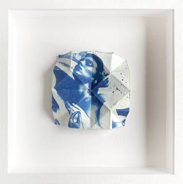 Chloe McCarrick Artworks | Saatchi Art Cyanotype Artists, Cyanotype Sculpture, Chloe Mccarrick, Map Origami, Eco Friendly Art Projects, Map Photography, Origami Photography, Cyanotype Photography, Origami Sculpture