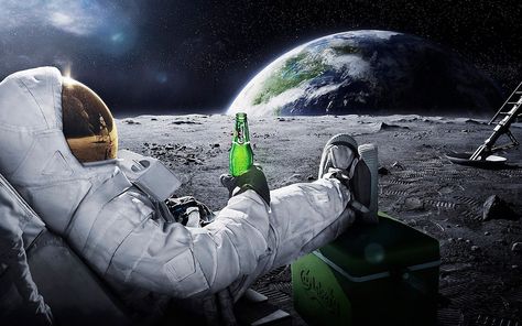 astronaut sitting on moon wallpaper, astronaut holding glass bottle with green liquid sitting on chair out in the galaxy #space #astronaut #beer #Moon #Earth #advertisements #stars #relaxation #Carlsberg #planet #alcohol #brands #1080P #wallpaper #hdwallpaper #desktop 4k Desktop Wallpapers, Pc Desktop Wallpaper, Pc Photo, Hd Wallpapers For Pc, 4k Wallpapers For Pc, Wallpaper Notebook, Astronaut Wallpaper, Computer Wallpaper Desktop Wallpapers, Wallpaper Disney