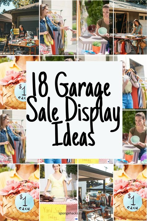 Are you ready to turn your clutter into cash this summer? I sure am! I’m itching to have a garage sale this summer. I can’t believe how much clutter we accumulated in only one year! Garage sales are a quintessential part of the warmer months – and there’s no better time to drive into the […] Garage Sale Flipping, Garage Sale Items That Sell, Garage Sale Set Up, Yard Sale Display Clothes, Yardsale Setup Ideas, Car Boot Sale Display, Yardsale Ideas, Garage Sale Ideas, Garage Sale Ideas Display