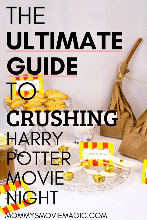 Harry Potter Themed Entree, Golden Snitch Snack, Harry Potter Movie Night Food Ideas, Harry Potter Dinner And Movie Night, Harry Potter Celebration, Harry Potter Outdoor Movie Night, Harry Potter Movie Marathon Snacks, Harry Potter And The Sorcerers Stone Party Food, Diy Harry Potter Movie Night