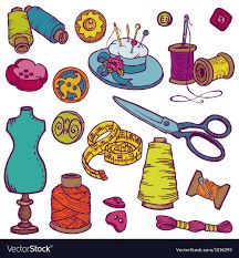 Sewing kit doodles Royalty Free Vector Image - VectorStock Sewing Kit Illustration, Cheap Craft Supplies, Sewing Clipart, Cool Crafts, Cartoon Clip, Old Sewing Machines, Free Printable Art, Cheap Crafts, Fun Crafts For Kids