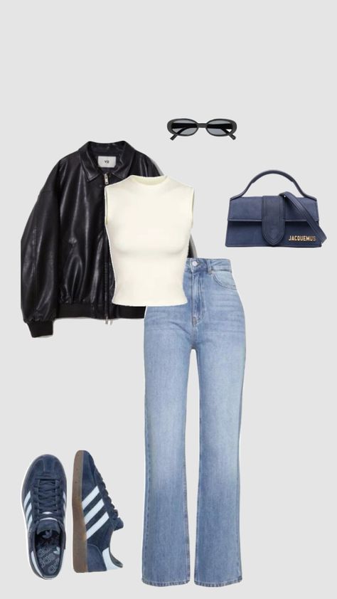 #outfitinpso #fitinspo #leatherjacket #jeansoutfits #whiteshirt #jaquemus #sambas #navyblueaesthetic #navybluefit Casual Outfits Cargo Pants, Vacation Outfits Winter, Cargo Pants Outfit Plus Size, Women Date Night Outfit, Outfit Inspo Birthday, Winter Outfits Y2k, Outfit Sweatpants, Winter Outfits Blackgirl, Plus Size Baddie Outfits