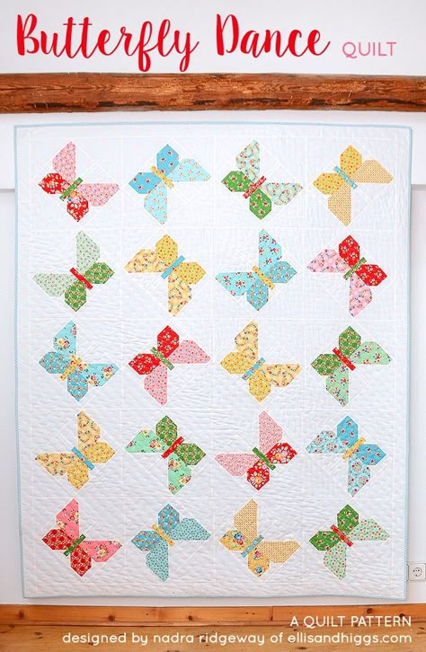 Butterfly Quilts, Butterfly Quilt Pattern, Mini Patchwork, Girl Quilts, Mini Quilt Patterns, Butterfly Quilt, Spring Quilts, Kids Quilts, Block Quilts