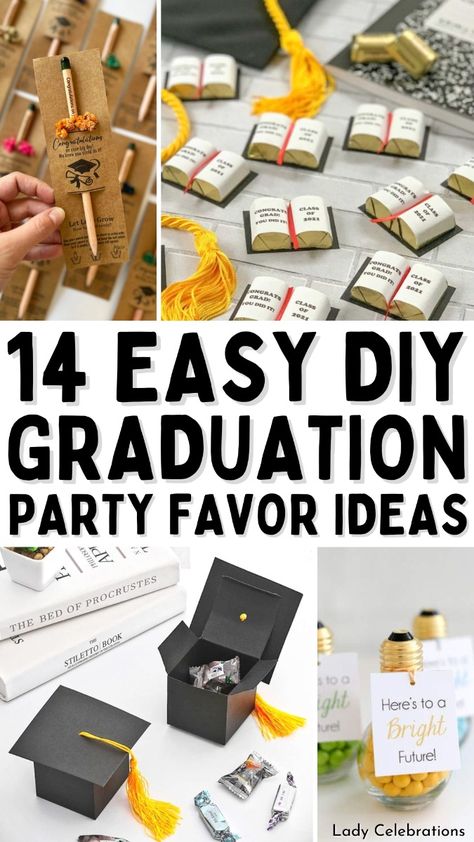 Graduation season is a time of celebration, accomplishment, and, often, copious amounts of parties and gifts. But in the sea of store-bought party favors, there’s a hidden gem: the DIY route.  Sure, it might take a little more time, but the end result could be more than worth it. Graduation Party Ideas Favors, Graduate Party Favors, Grad Party Giveaways, Cute Graduation Party Favors, Graduation Giveaways Party Favors, Grad Party Goodie Bags, Graduation Return Gift Ideas, Grad Party Thank You Favors, Counselor Graduation Party