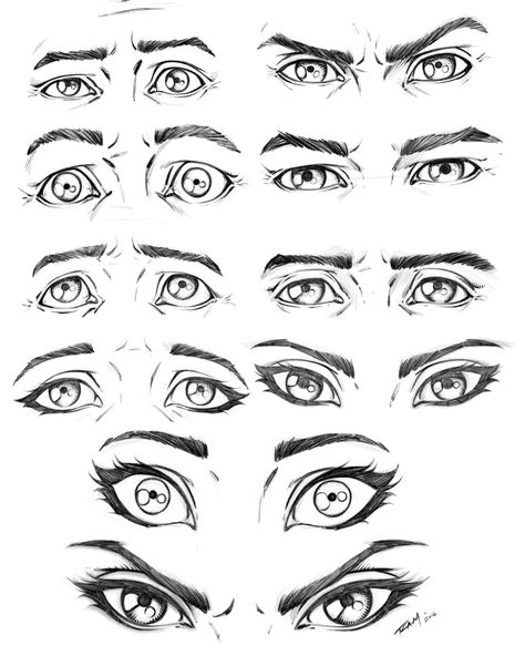 Ram Studios Comics: Drawing Eyes - Various Expressions by Robert A. Marzullo Eyes Expression, Eyes Reference, Expressions Drawing, Eye Study, رسم كاريكاتير, Realistic Eye Drawing, Eye Expressions, Drawing Female, Eye Drawing Tutorials