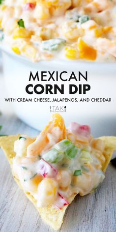 Mexican Corn Dip Recipe, Easy Mexican Corn, Corn Dip Recipe, Mexican Corn Dip, Recipe With Cream Cheese, Corn Dip Recipes, Mexican Corn, Corn Dip, Cream Cheese Dips