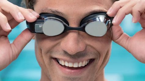 ​Competitive swimmers certainly like to track their performance, often using devices such as swim watches – the problem is, the athletes have to stop to look at those things. A Vancouver-based startup is out to address that problem, with its augmented-reality Form Swim Goggles. Swimming Outfits, Swimming Glasses, Google Glass, Swim Goggles, Head Up Display, Swimming Goggles, Eye Bags, Augmented Reality, Burn Calories