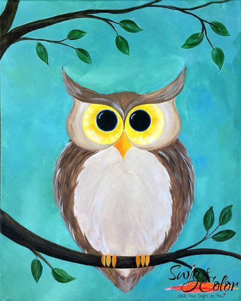 Owl Canvas Painting Easy, Owl Canvas Painting, Donna Dewberry Painting, Owl Canvas, Owls Drawing, Canvas Painting Landscape, Love Canvas, Angel Painting, Owl Painting