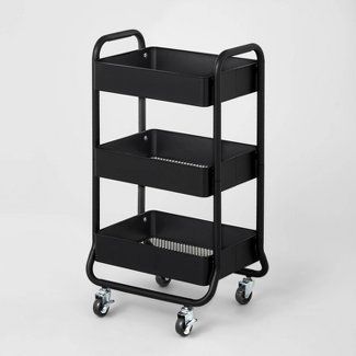 Brightroom : Target Metal Utility Cart, Bookshelf Inspiration, Organization Cart, Storage Trolley, Utility Storage, Rolling Storage, Utility Cart, Rolling Cart, Storage Cart