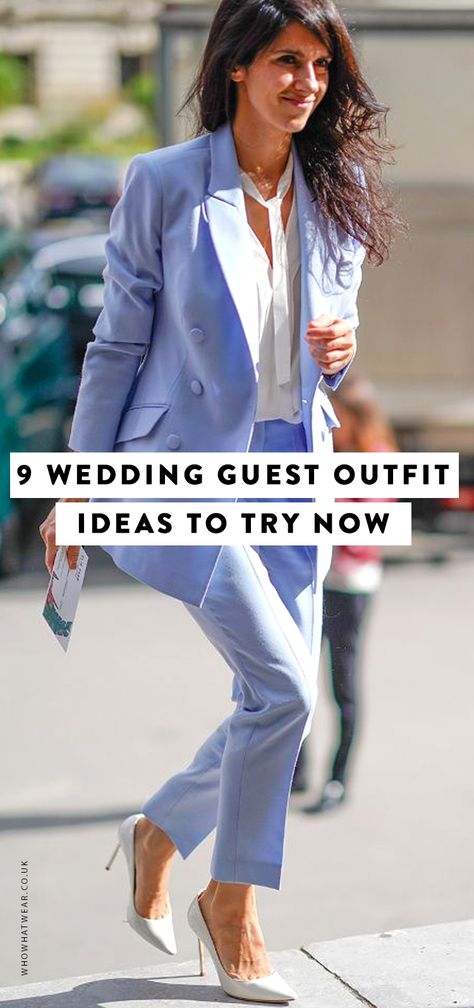 Looking for the ultimate in weddingguest outfit ideas? Call off the search—we have you covered for every possible type of nuptials going. Summer Suit Women Wedding, Womens Suit For Wedding Guest, Summer Wedding Guest Pants Outfit, Blazer Wedding Guest Outfit Women, Blazer Outfits For Women Wedding Guest, Women Wedding Guest Pants Outfit, Wedding Guest Female Suit, Wedding Guest Outfit With Pants, Wedding Guest Pantsuit Women