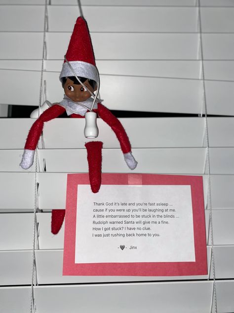 Where will Jinx (Elf on the Shelf) hide next??? If you need help finding ideas for your Elfy look no further! Here's creative funny clever ideas with notes! Places To Hide The Elf On The Shelf, Sports Elf On The Shelf Ideas, Evil Elf On The Shelf Ideas, Hide And Seek Elf On The Shelf, Funny Places To Hide Your Elf, Elf On The Shelf Hiding Places, Elf Hiding Spots, Elf Hiding Ideas, Awesome Elf On The Shelf Ideas