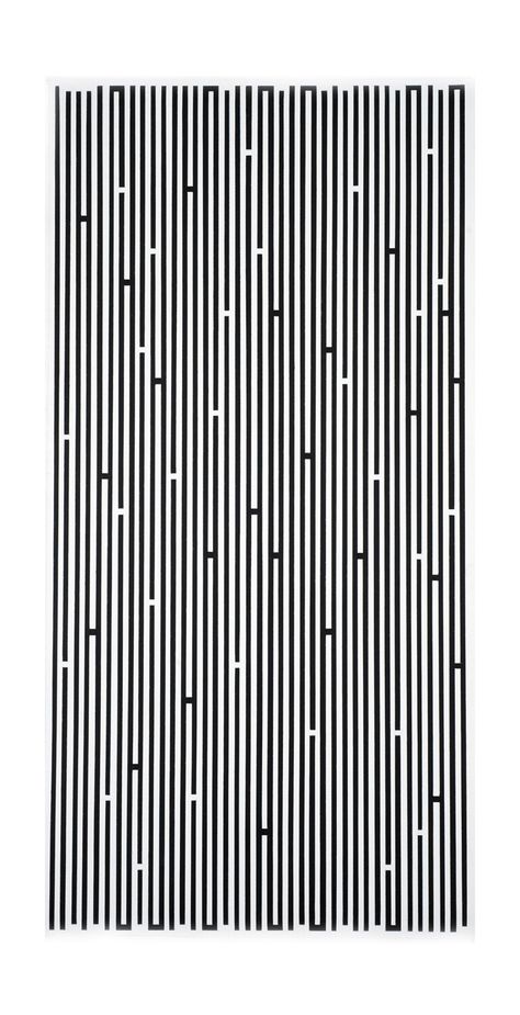 Vertical II<br />Acrylic on paper<br />72 x 36 cm, 1998 Vertical Pattern Design, Vertical Lines Pattern, Pattern Design Drawing, Walking Foot Quilting, Art Loft, Vertical Pattern, Textile Pattern Design, Linear Pattern, Vertical Lines