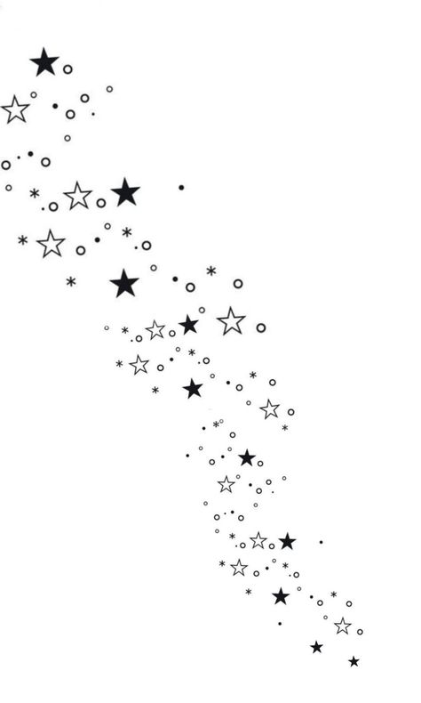 Space Filler Doodles, Cute Filler Tattoos, Tattoo Accents, Star Sparkle Tattoo, Star Spine Tattoo, Star Cluster Tattoo, Sparkle Tattoo Design, Space Filler Tattoo, Sparkle Tattoo Ideas