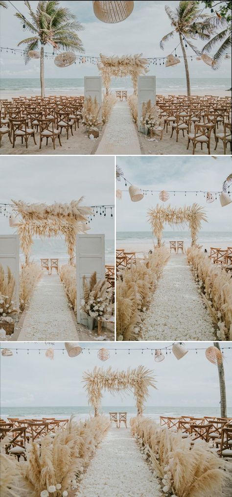 Beach Wedding Colors Schemes, Gold Beach Wedding, Intimate Reception, Small Beach Weddings, Beach Wedding White, Rustic Beach Wedding, Bohemian Beach Wedding, Simple Beach Wedding, Boho Wedding Theme