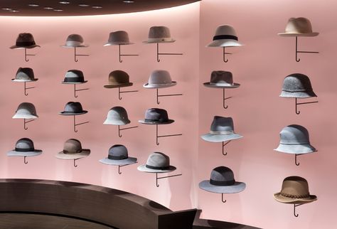 seibu-shibuya-nendo-fashion-hat-store-interior-tokyo-japan_dezeen_936_12 Nendo Design, Wall Hats, Store Layout, Hat Display, Hat Stores, Shop Window Displays, Store Interior, Shop Interiors, Retail Space