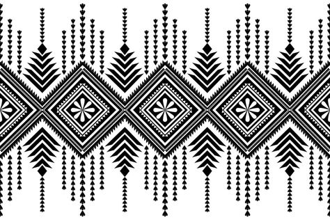 Graphic Patterns Geometric Art Prints, Mayan Pattern, Geometric Seamless Pattern, Abstract Black And White, Abstract Pattern Design, Textile Prints Design, Border Embroidery Designs, Geometric Art Prints, Black And White Wallpaper