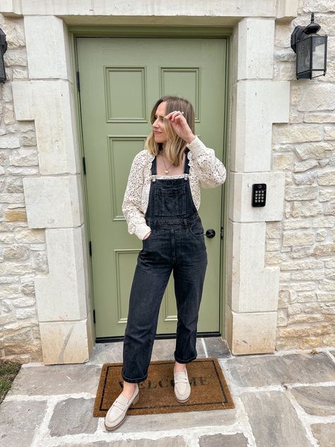 Alvere Blouse curated on LTK Feminine Overall Outfits, Overall Outfit, Overalls Outfit, Fall Ideas, Girly Girl, Work Outfit, Overalls, Clothes