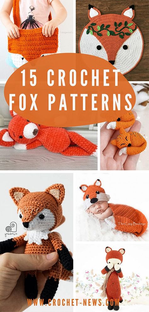 Crochet Fox Pillow Pattern Free, Crochet Fox Bag Free Pattern, Fox Pumpkin Crochet Pattern, Crochet Fox Stuffed Animal Free Pattern, Crochet Baby Fox Hat Pattern Free, Arigumi Crochet Fox, Crochet Fox Plush Pattern, Cute Fox Crochet, Crochet Plushies Fox