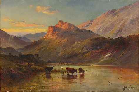 Scottish Highlands Painting, Highlands Painting, Inverness Scotland, Toledo Museum Of Art, English Landscape, Victorian Paintings, Mountain Landscape Painting, Scottish Castles, Scottish Landscape