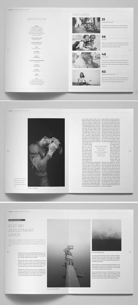 Design Book Layout Ideas, Minimal Editorial Layout, Minimal Magazine Design, Magazine Style Layout, Minimalist Magazine Design, Minimal Magazine Layout, Editorial Page Design, Modern Magazine Layout Design, Interview Magazine Layout