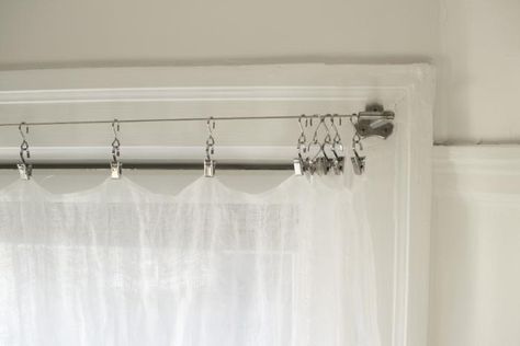 5 Favorites: Belgian Linen Curtains - Remodelista Diy Cornice, Belgian Linen Curtains, Windows And Curtains, Curtains Behind Bed, Curtain Wire, Homemade Curtains, Purple Curtains, Beige Curtains, Ikea Curtains