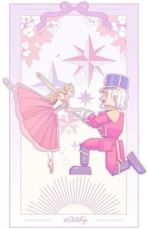 Nutcracker Aesthetic Wallpaper, Barbie Drawings, The Princess And The Pauper, Barbie Nutcracker, Illustrator Artwork, Cute Drawlings, Barbie Drawing, Princess And The Pauper, Barbie Cartoon