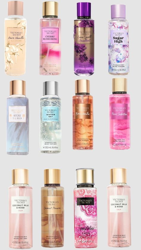 Victoria Secret Perfume Body Spray, Victoria Secrets Coconut, Victoria Secret Body Mist, Perfume Body Spray, Vanilla Coconut, Victoria Secret Perfume, Rose Fragrance, Cream Roses, Body Skin Care Routine