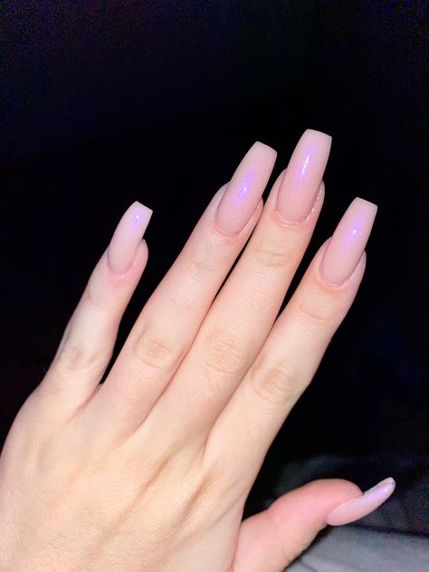 Purple Milky Nails, Long Pink Nails, Milky Nails, Dream Nails, Gorgeous Nails, Pink Nails, Nail Inspo, Nails, Purple