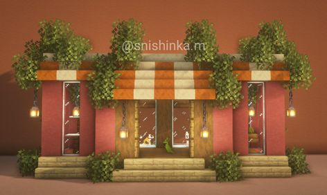 Minecraft Cute Shop Ideas, Roblox Islands House Ideas, Minecraft Animal Shelter Ideas, Minecraft Village Shops, Small Shop Minecraft Ideas, Minecraft Building Ideas Pet Shop, Minecraft Furniture Store, Minecraft Town Centre Ideas, Stores In Minecraft