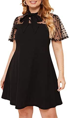 Romwe Dress, Mesh Short, Plus Size Formal, Plus Size Formal Dresses, Flattering Dresses, Tie Neck, Party Dresses For Women, Women Dress, Guest Dresses