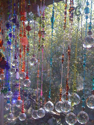 Make Beautiful Hanging Crystal Rainbow Throwers In Just Minutes  Using The BeadPRO Boho Rocks, Dreams Catcher, Bead Curtains, Hantverk Diy, Beaded Curtain, Hanging Crystal, Crystal Rainbow, Hanging Beads, Glass Tree