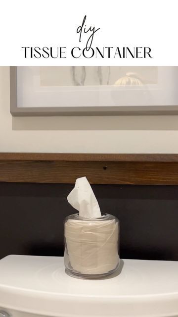 Rachel BB | DIY on Instagram: "Quick DIY so you don’t have to display ugly tissue boxes around your house!" Tissue Paper Storage Ideas, Reusable Tissues Diy, Diy Tissue Box Cover Ideas, Diy Tissue Dispenser, Tissue Box Holder Diy, Tissue Box Diy Ideas, Tissue Container Ideas, Kleenex In A Vase, Tissue Storage Ideas