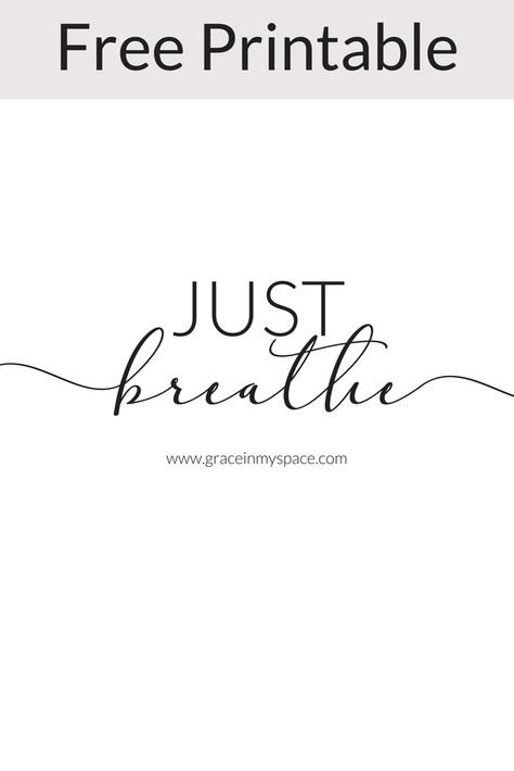 Free Printable! Do you find yourself constantly spinning over a stressful situation? Today I want to talk about taking a step back and allowing yourself to Just Breathe. Breathe Symbol, Apartment Life, Stressful Situations, Tat Ideas, Just Breathe, Templates Printable Free, Step Back, Printable Quotes, Wall Arts