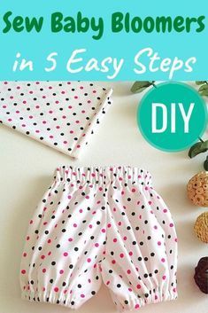 Make one of these great bloomers using this free pattern. These baby bloomers can be made quickly when you download this free pattern and follow the easy tutorial. This sewing pattern is perfect for beginners. Make a bunch of these in neutral colors or match them to baby clothes you have already created. This project is great for a DIY baby shower gift. Have fun while creating stylish baby bloomers. #forbaby #sewingpatterns #sewyourown #diysewingprojects #sewbabyprojects Diy Baby Shower Gift, Baby Bloomers Pattern, Baby Hat Free Pattern, Free Baby Patterns, Diy Sy, Sew Baby, Baby Clothes Patterns Sewing, Diy Baby Clothes, Sewing Baby Clothes