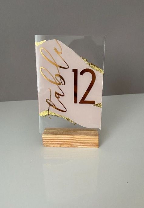 Gold Table Numbers Acrylic Wedding Signs Luxury Decorations - Etsy Australia Perspex Sign, Table Numbers Acrylic, Acrylic Wedding Signs, Gold Table Numbers, Acrylic Table Number, Cricut Wedding, Signing Table Wedding, Wedding Table Number, Engagement Announcement