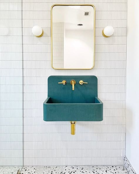 Tiles Inspiration, Concrete Sinks, Pattern Concrete, Wall Hung Sink, Concrete Bathroom, Concrete Sink, Concrete Basin, Downstairs Loo, Stunning Bathrooms