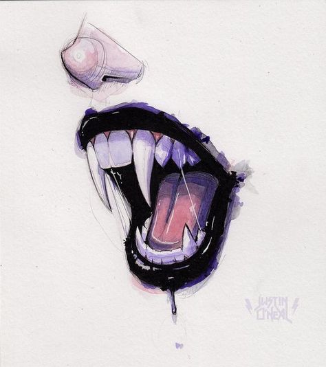 Neal Art, Teeth Drawing, Teeth Art, Mouth Drawing, Vampire Art, Sharp Teeth, Dark Art Drawings, Scary Art, Cool Art Drawings