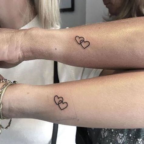 Unique Couple Tattoo, Unique Couple Tattoos, Niece Tattoo, Couple Tattoo Ideas, Matching Friend Tattoos, Small Matching Tattoos, Matching Best Friend Tattoos, Couple Matching Tattoo, Bestie Tattoo