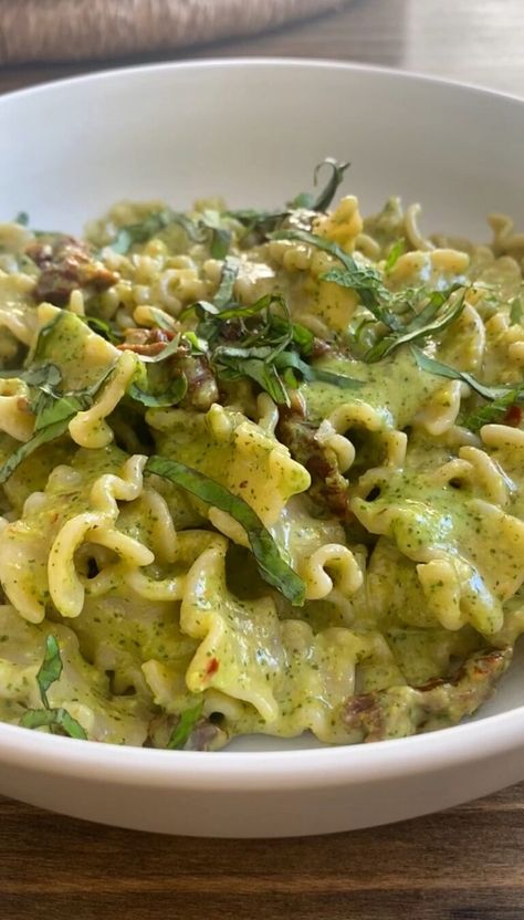 creamy pistachio pesto – The Food Dragon Food Dragon, Pistachio Pesto, Meat Pasta, Unsweetened Coconut Milk, Pesto Sauce, Unsweetened Coconut, Creamy Pasta, Basil Leaves, Cooking Show