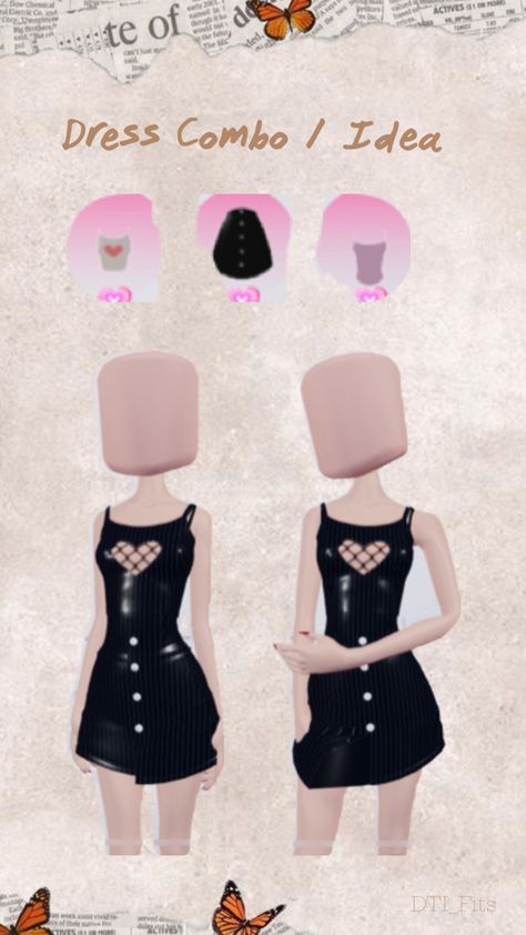 Dress to impress Dress combo / Idea Hacks Dress, Fancy Dress Code, Outfits Hacks, Outfit Ideas Baggy, Dress Impress, Vintage Bridesmaids, Roblox Dress, Outfit Hacks, Baddie Outfits Ideas