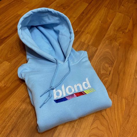 Look what I just found on Depop 🙌 https://depop.app.link/HhAi1VIq7ab Frank Ocean Hoodie, Sky Blue Hoodie, Nike Winter Jackets, Frank Ocean Blond, Light Blue Hoodie, Hoodie Diy, Frank Ocean, Embroidered Hoodie, Blue Hoodie