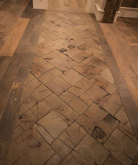 End Grain Flooring, Wood Block Flooring, Tile Floor Diy, Wood Floor Finishes, Traditional Tile, Unique Flooring, Diy Tile, Diy Flooring, End Grain