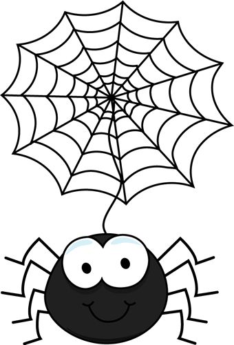 Spider Hanging From a Web Clip Art - Spider Hanging From a Web Image Orumcek Agi, Spider Clipart, Moldes Halloween, Image Halloween, Free Clipart Images, Halloween Drawings, Theme Halloween, Clip Art Borders, Halloween Pictures