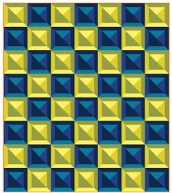 3d Quilt Patterns, Quilt Geometric, Illusion Quilts, Checkered Tiles, Optical Illusion Quilts, Tiled Quilt, Quilting Fashion, Ribbon Quilt, Tiles Pattern