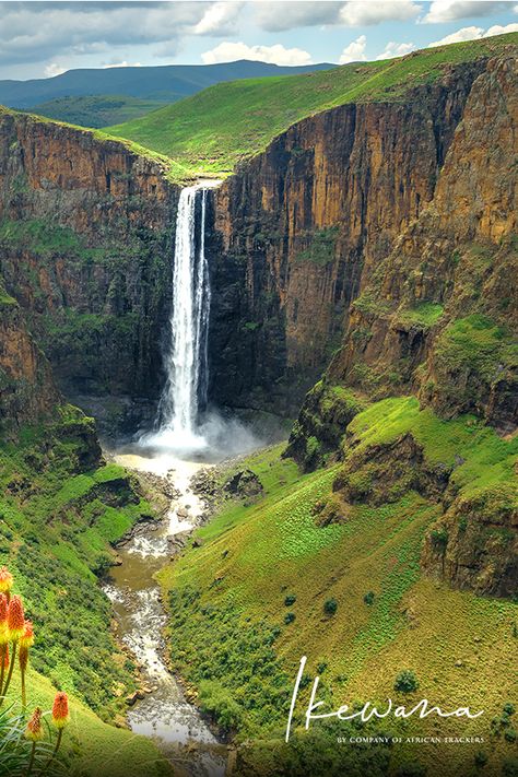 #Lesotho #MaletsunyaneFalls #MountainKingdom #travel #luxury #landscape #Africa #April #holiday #vacation #waterfall #mountains #Ikewana #TheChosenOne Africa Mountains, Lesotho Africa, Waterfall South Africa, Myvatn Nature Baths, South Africa Mountains, Have A Great Sunday, Drakensberg Mountains South Africa, Lush Garden, Africa Travel