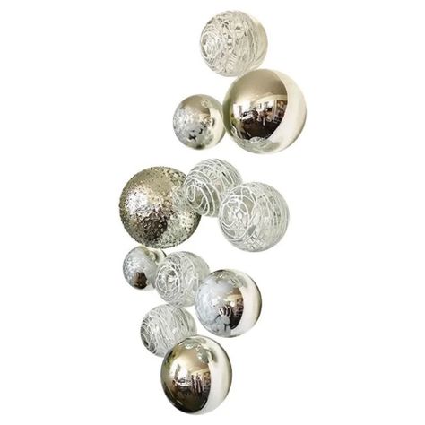 Wall Spheres, Contemporary Wall Sculptures, Silver Walls, Glass Balls, Glass Products, Mirror Effect, Accent Wall Decor, Abstract Wall Decor, Decorative Glass