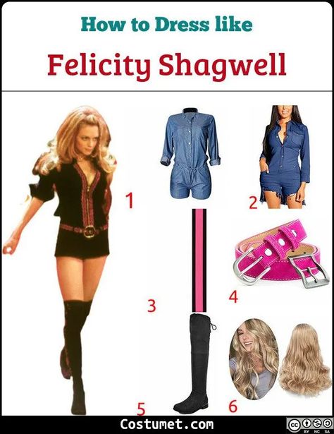 Felicity Shagwell (Austin Powers) Costume for Cosplay & Halloween 2020 Austin Powers Women Costume, Austin Powers Felicity Shagwell Costume, Austin Powers Outfits, Felicity Shagwell Costume, Austin Powers Costume Female, Austin Powers Cosplay, Austin Powers Group Costume, Austin Powers Fancy Dress, Female Austin Powers Costume